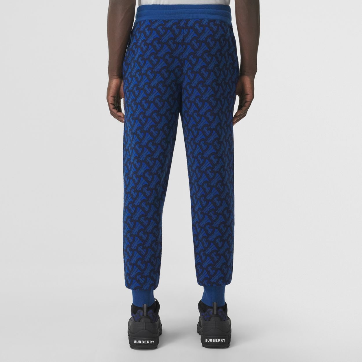 Monogram Wool Jacquard Jogging Pants - 4