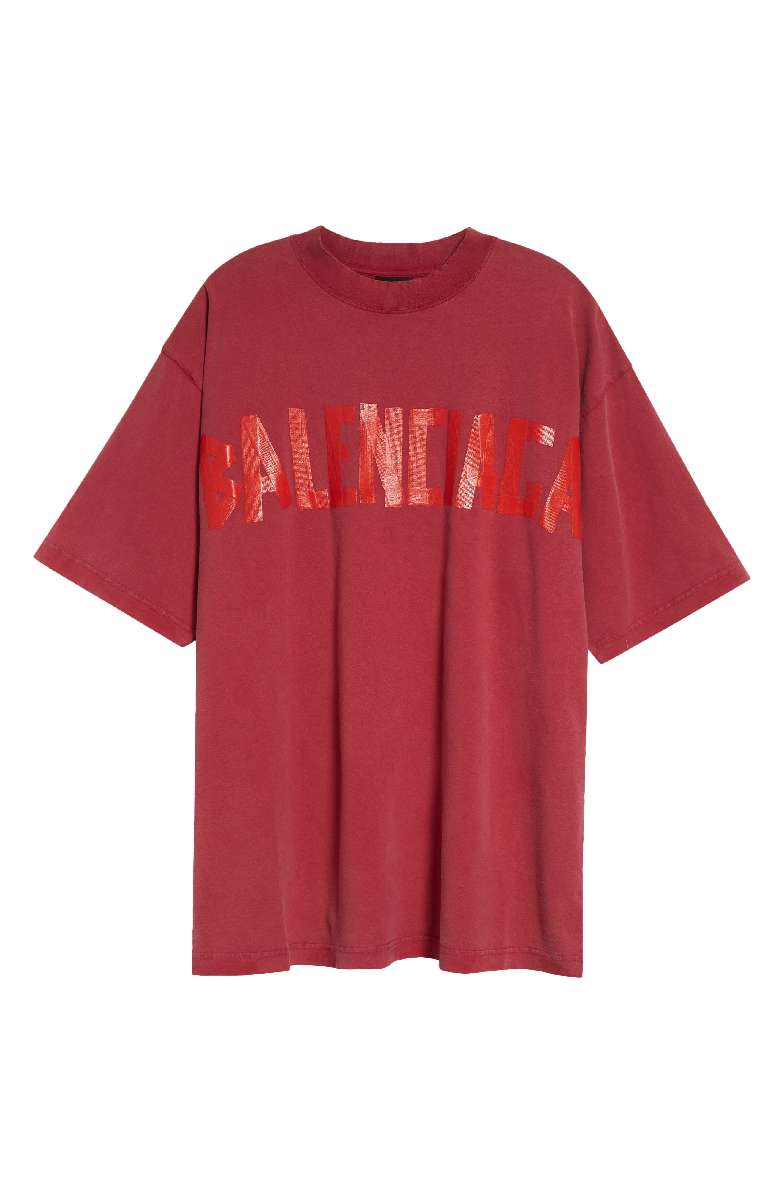 Balenciaga Medium Fit Tape Type Logo Graphic T-Shirt in Raspberry at Nordstrom - 6