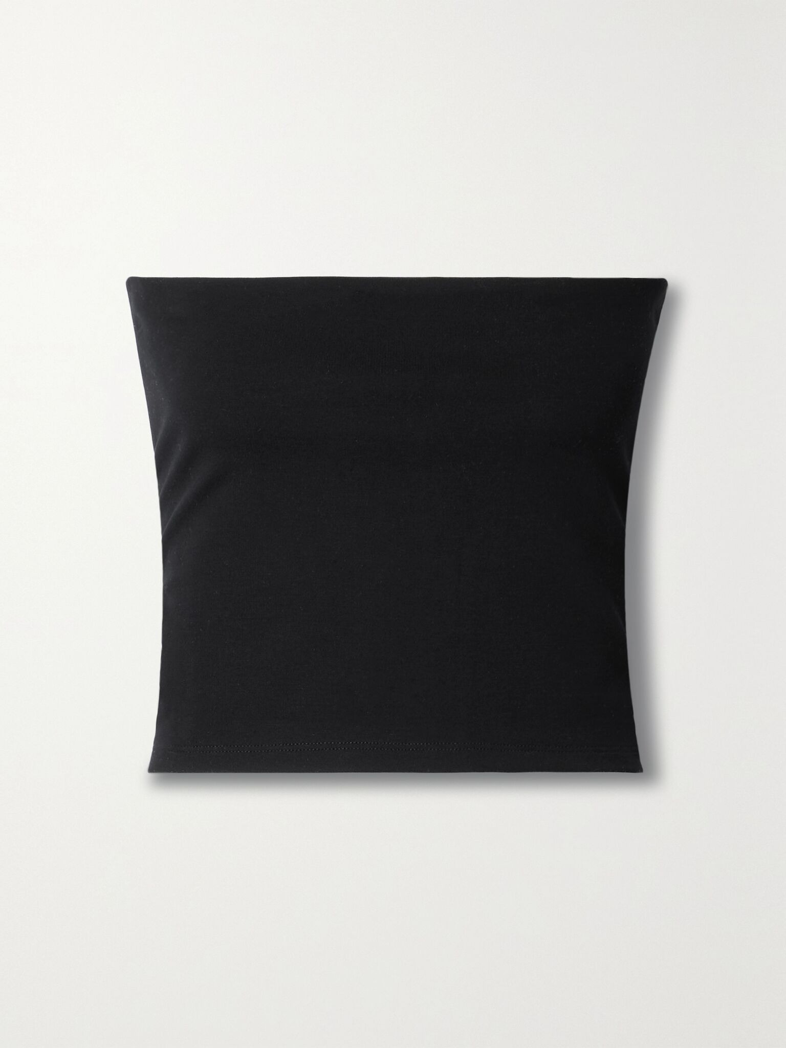 Rio strapless cropped stretch-ponte top Black - 1