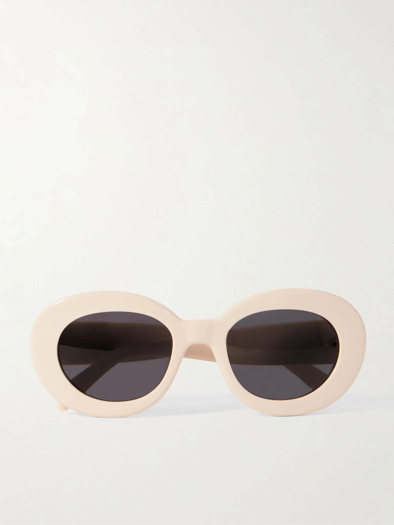 Oval-Frame Acetate Sunglasses Cream - 1