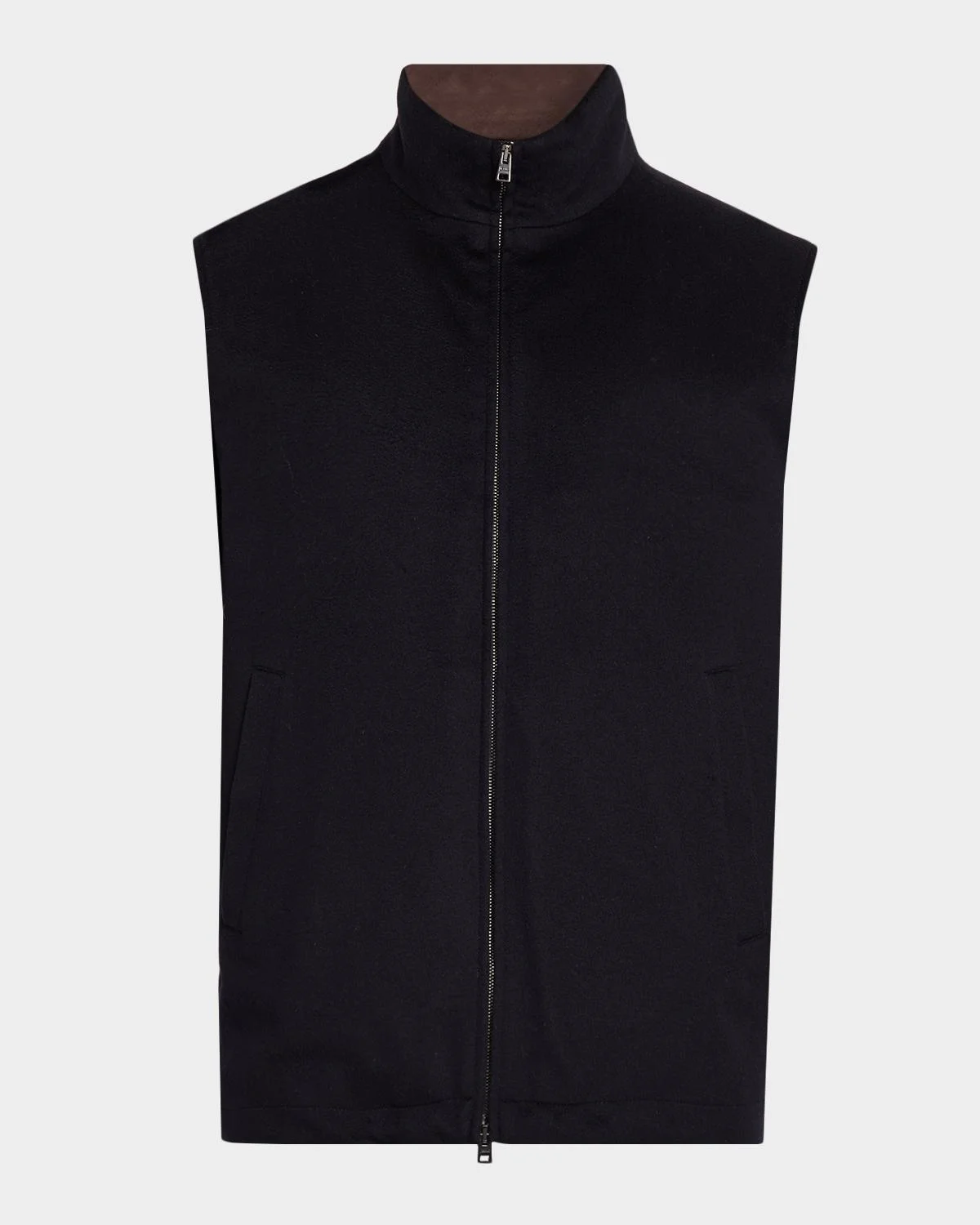 Men's Wool-Cashmere Zip-Front Vest - 1