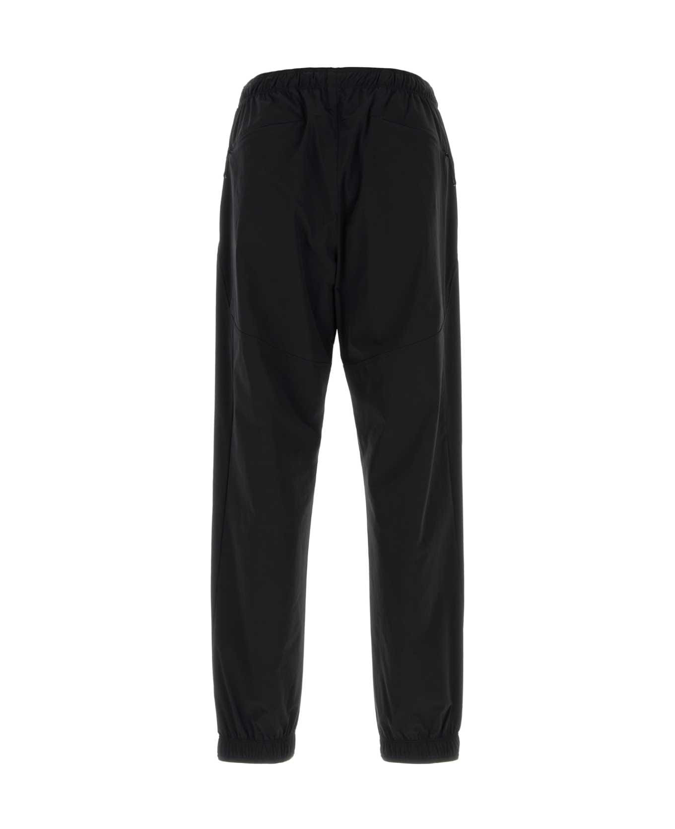 Black Stretch Nylon Joggers - 2