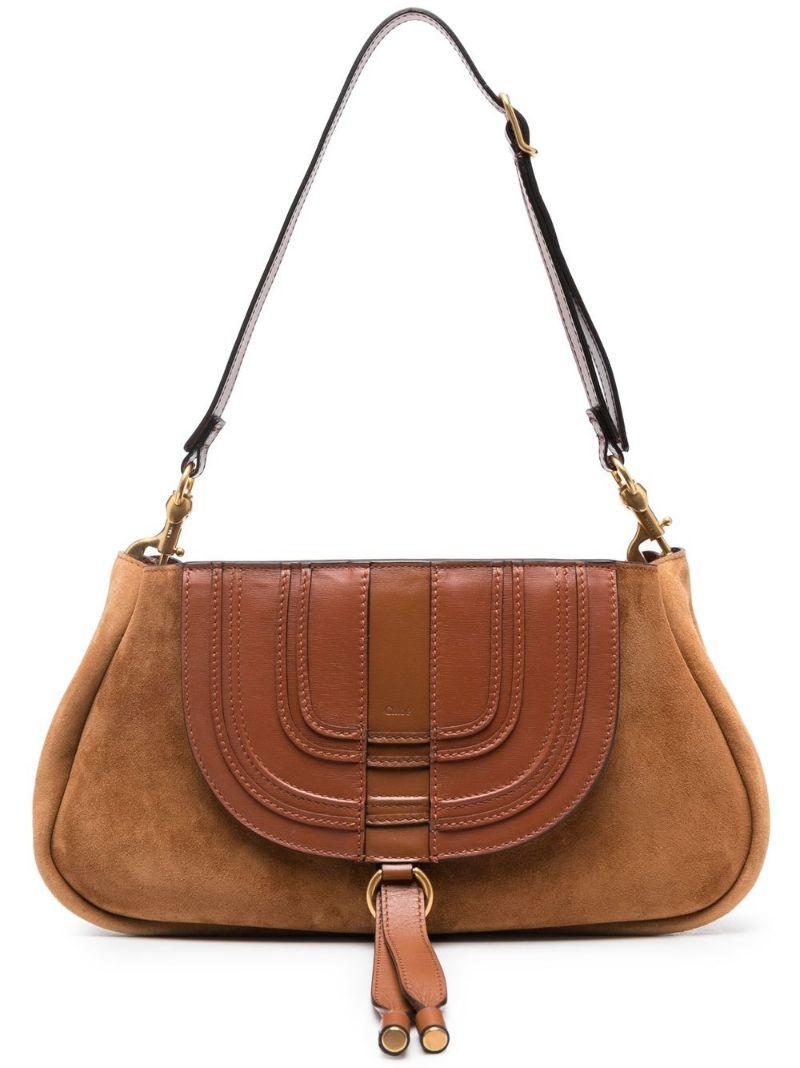 Marcie suede shoulder bag - 1