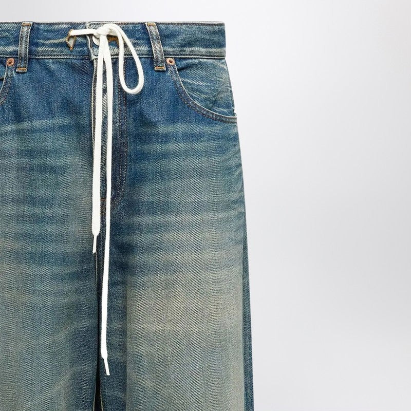 MM6 Maison Margiela Wide-leg washed blue jeans - 2