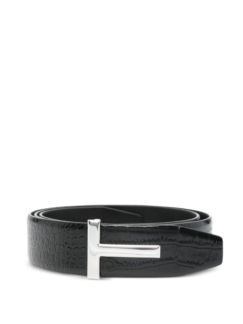 croc-effect belt - 1