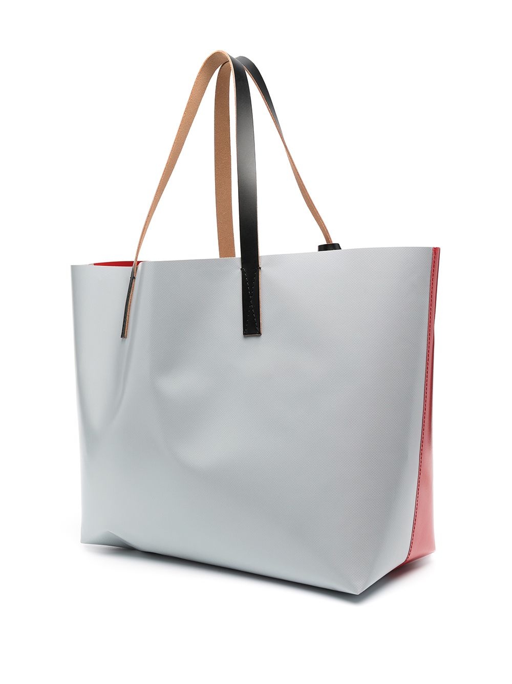 logo-print leather tote - 3