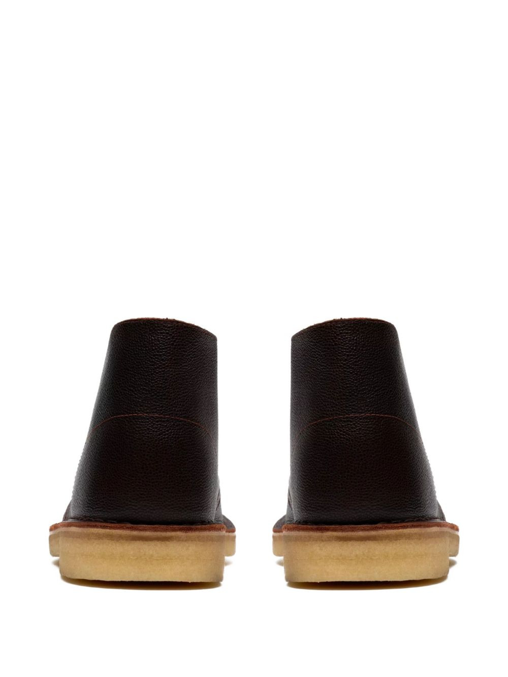leather grain tweed boots - 3