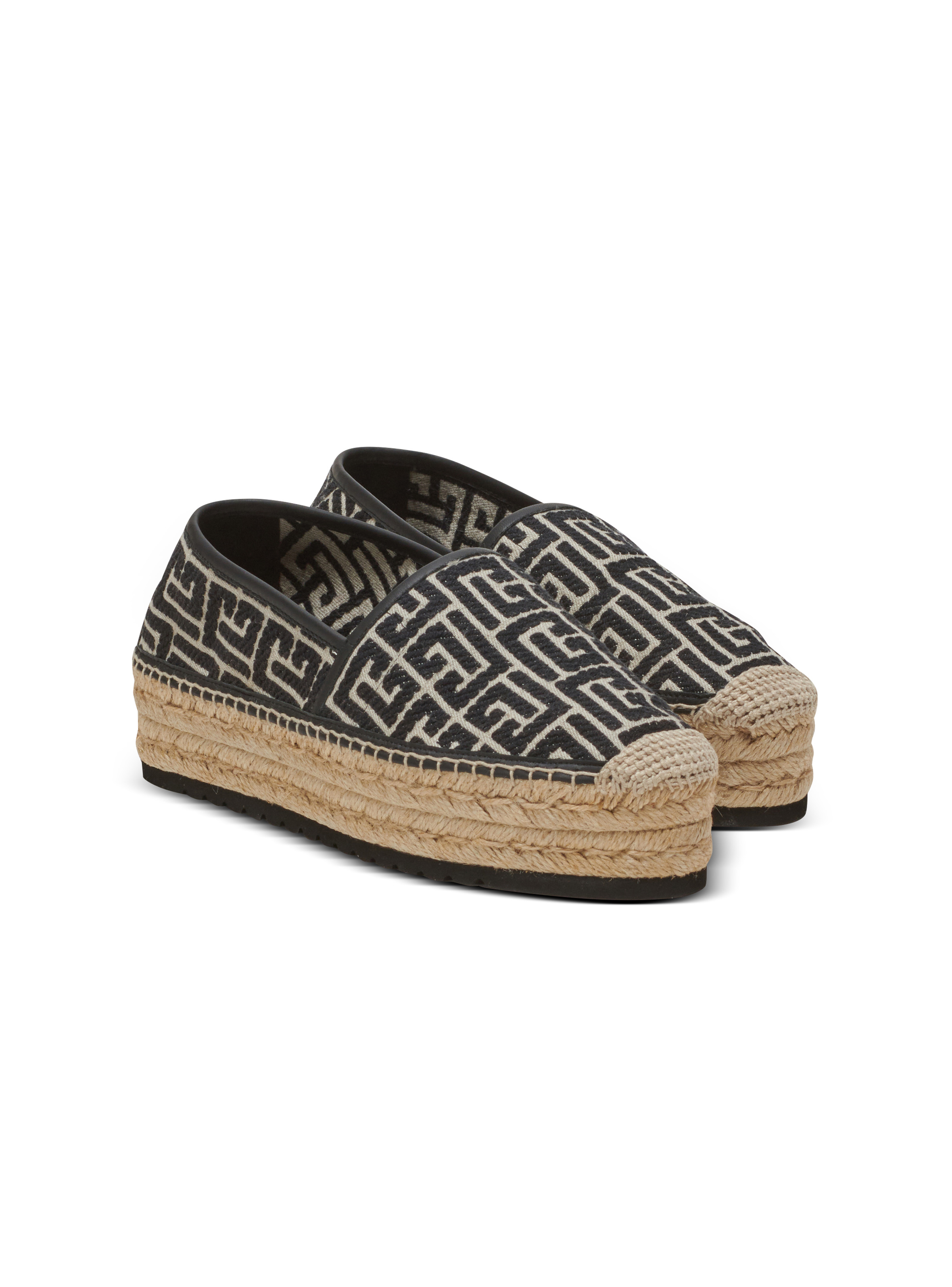 Balmain Alex espadrilles with jacquard monogram | REVERSIBLE