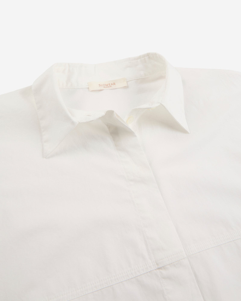 SLOWEAR Wide fit cotton poplin shirt outlook