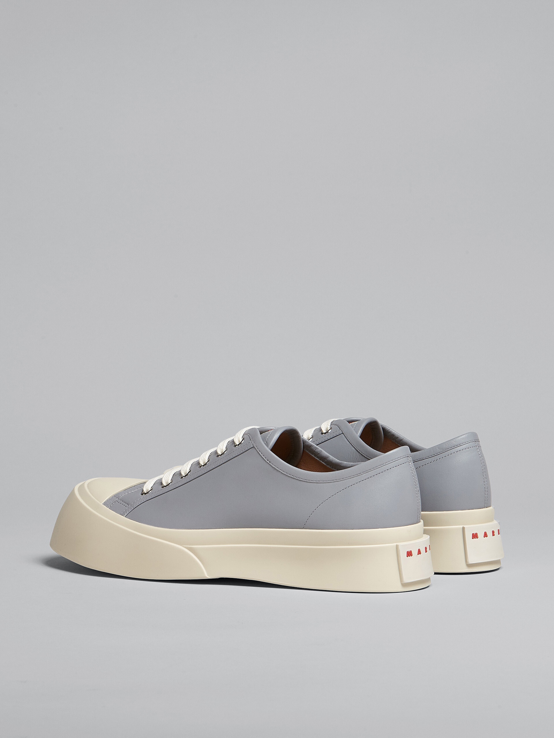 GREY NAPPA LEATHER PABLO SNEAKER - 3