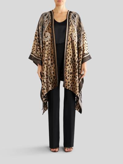 Etro CHEETAH CAPE WITH BUTTERFLY DESIGN outlook