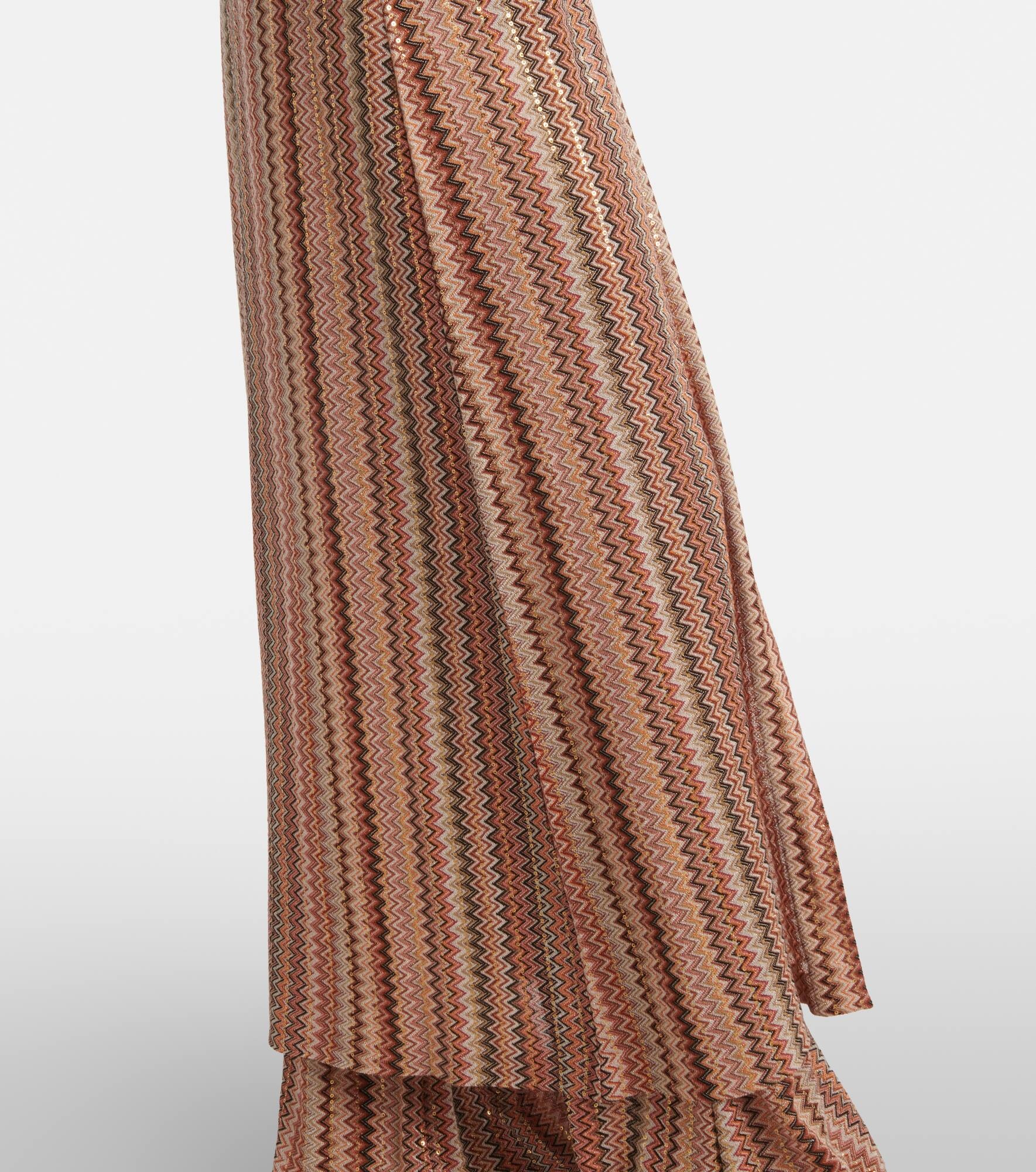 Zigzag lamé cardigan - 5