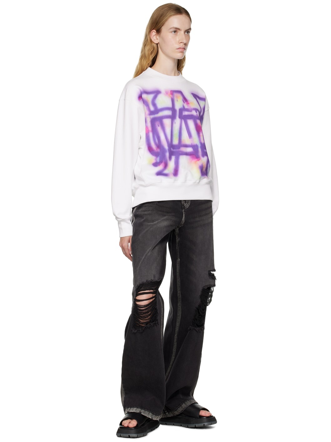 White Rainbow Symbol Sweatshirt - 4