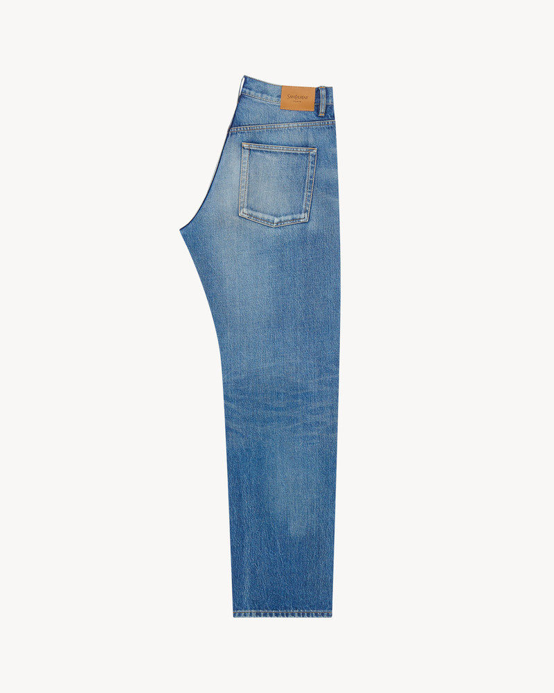 SAINT LAURENT TAPERED JEANS IN COSTA RICA BLUE DENIM outlook