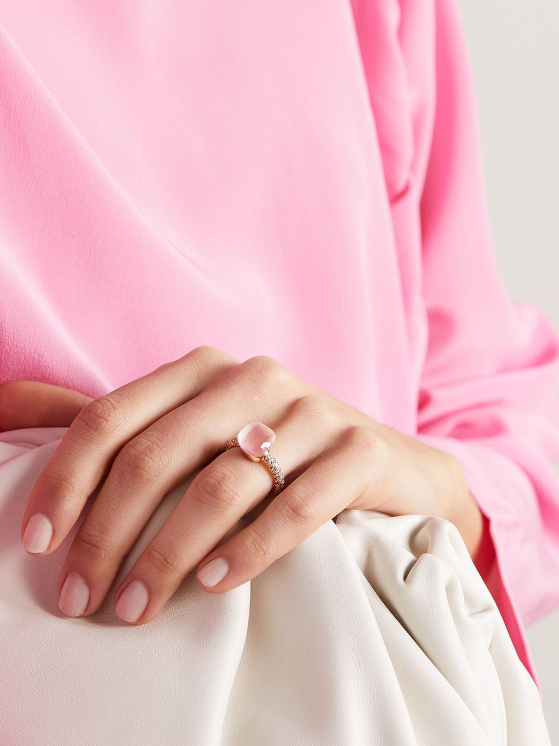 Pomellato Nudo Classic 18-karat rose gold multi-stone ring Gold outlook