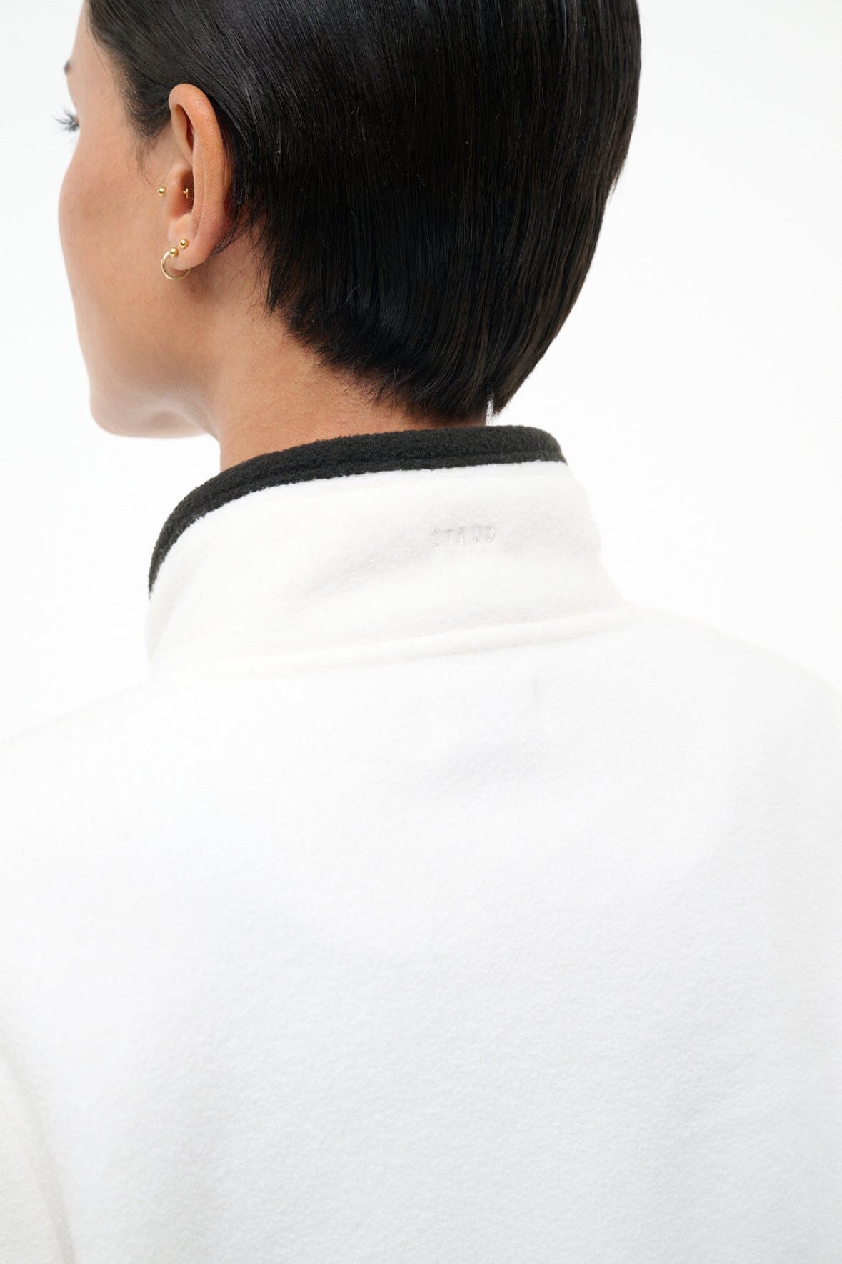 STAUD JETER JACKET IVORY BLACK - 7