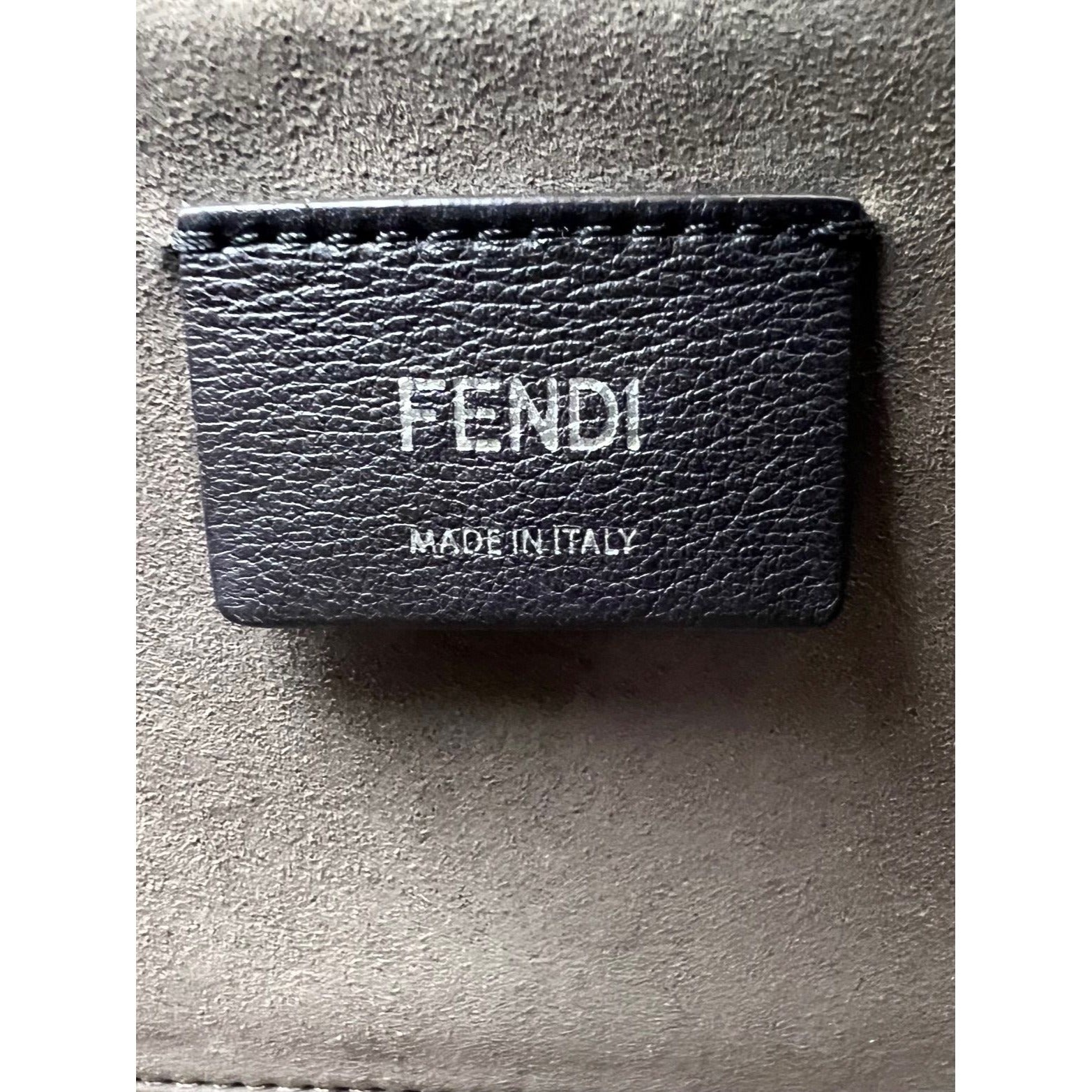 Fendi F Kan 1 Medium Blue Leather Shoulder Hand Bag - 4
