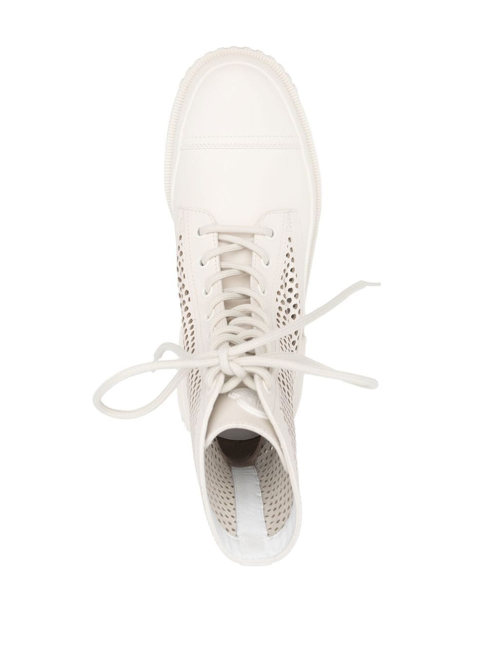 perforated lace-up boots - 4