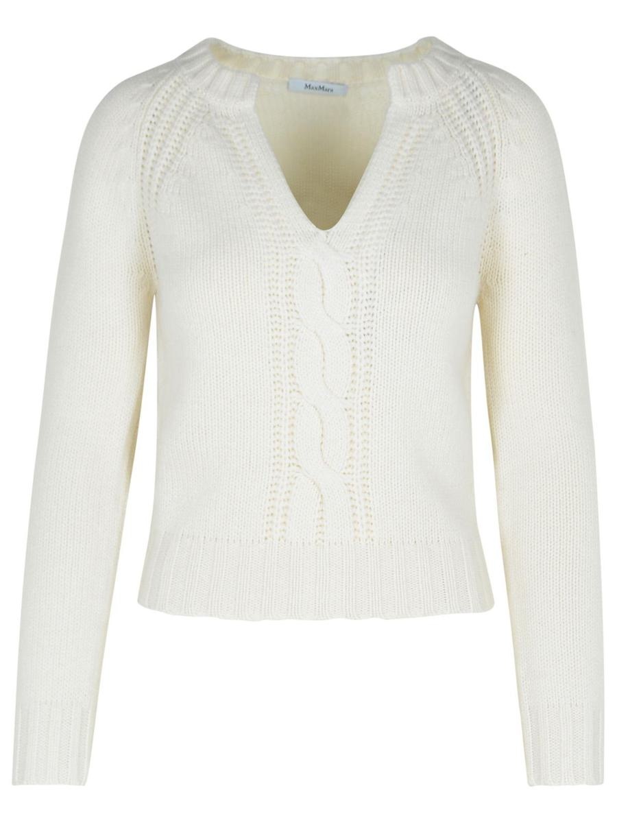 Max Mara 'Cancan' Ivory Cashmere Sweater - 1