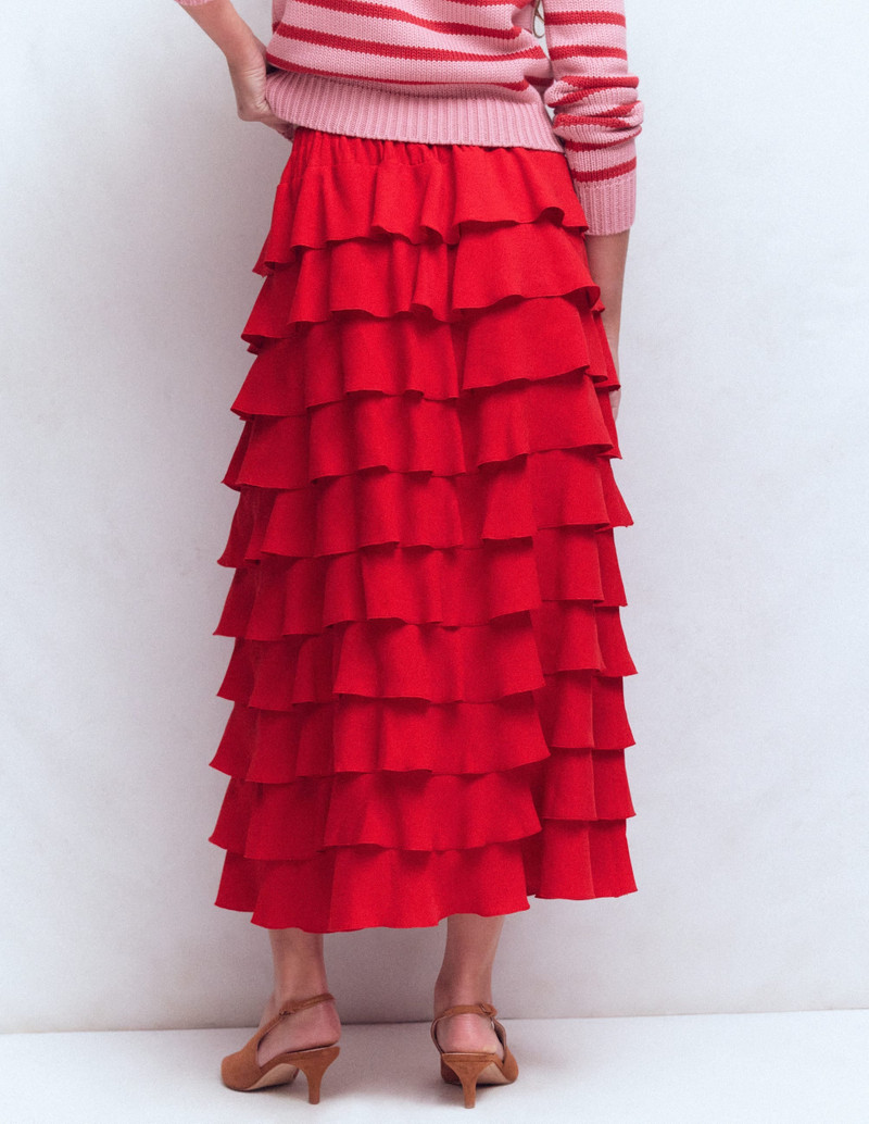 Tiered Maxi Skirt-Salsa 4