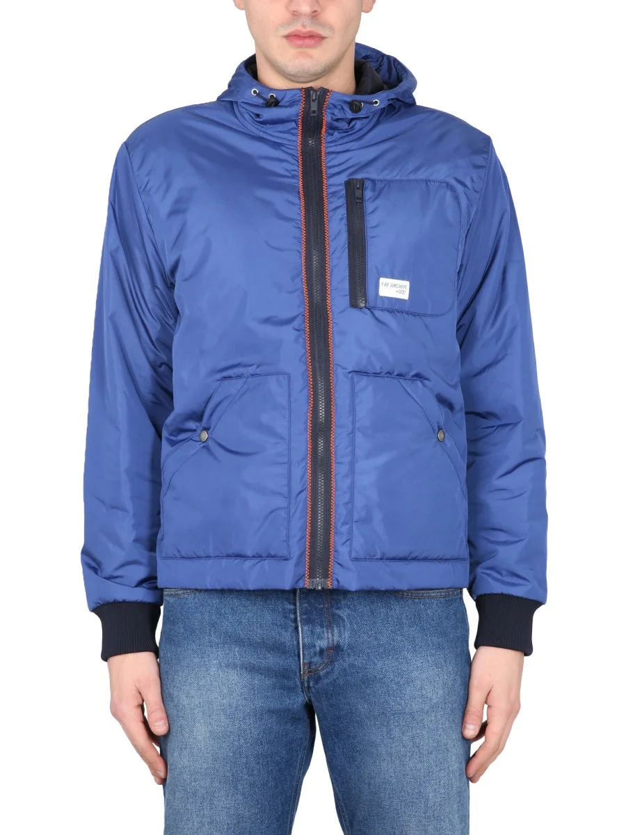 Fay Men Bomber Jacket With Logo - 1