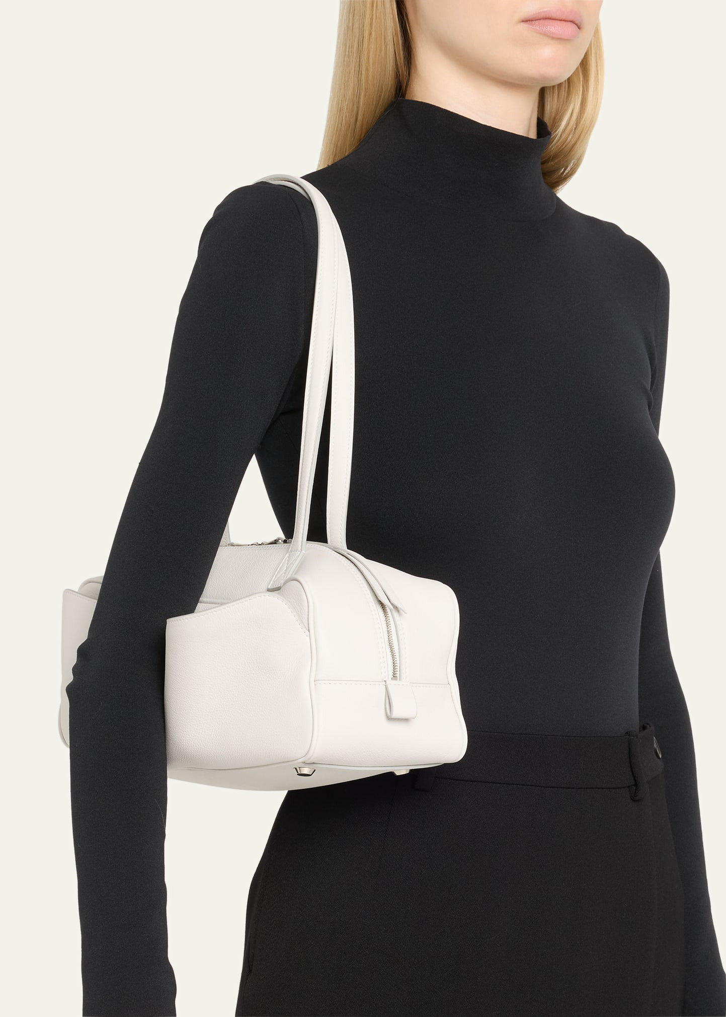 Carrie Small Leather Bowling Shoulder Bag - 2