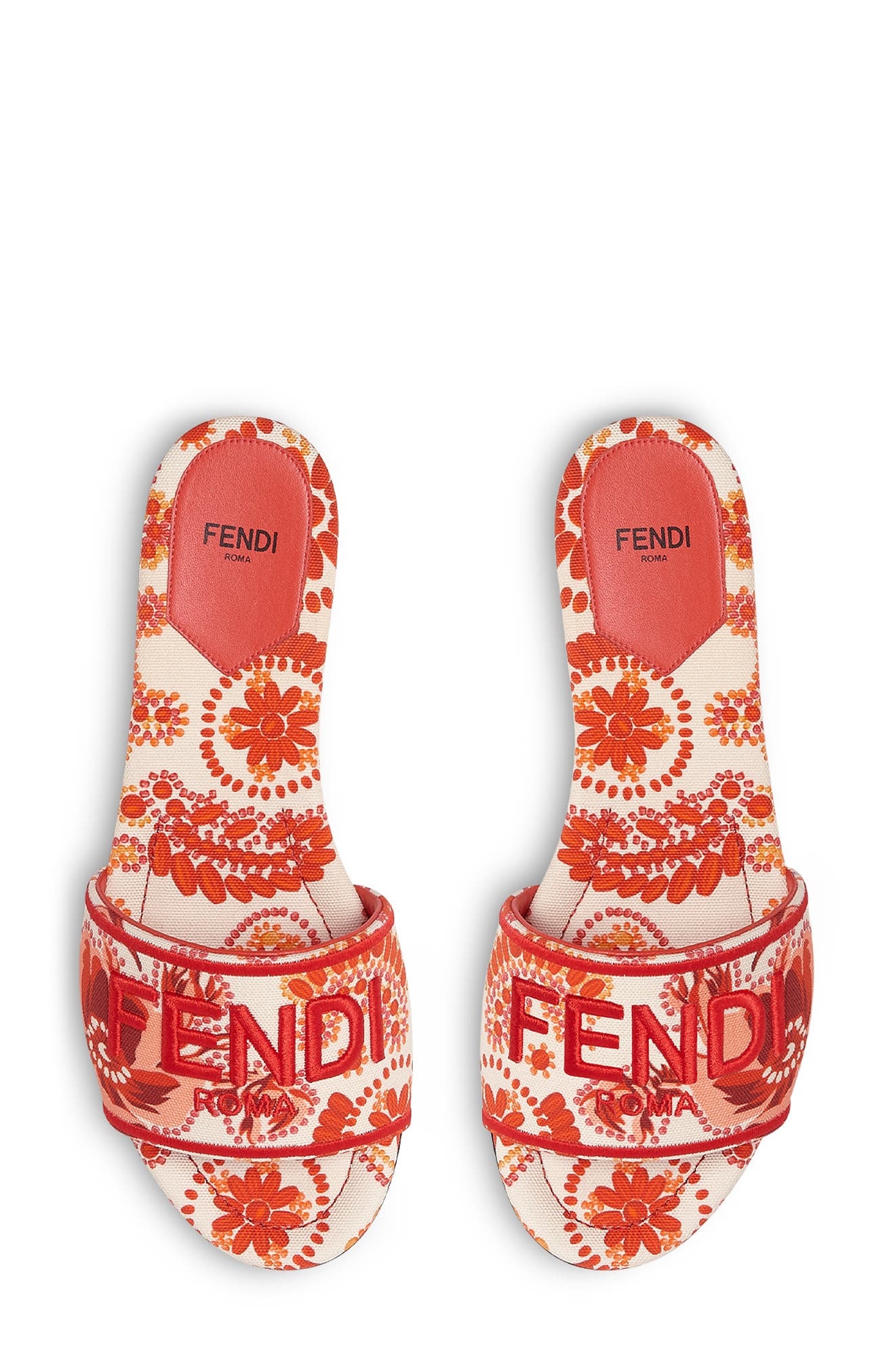 Fendi Sunshine Flat Sandal in Camelia Lava at Nordstrom - 3