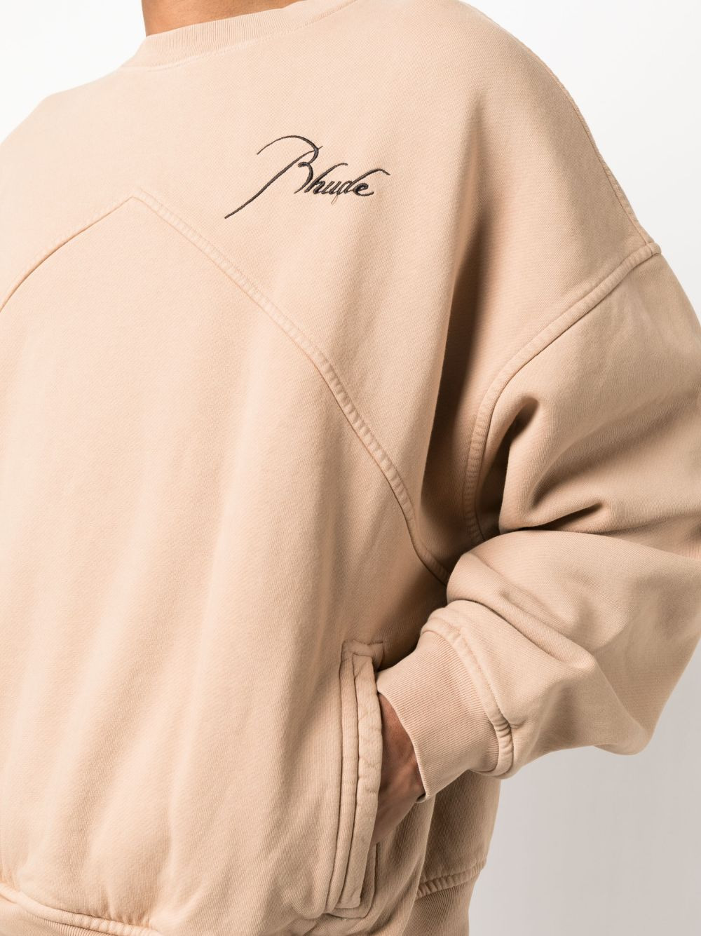 logo-print slouchy sweatshirt - 5