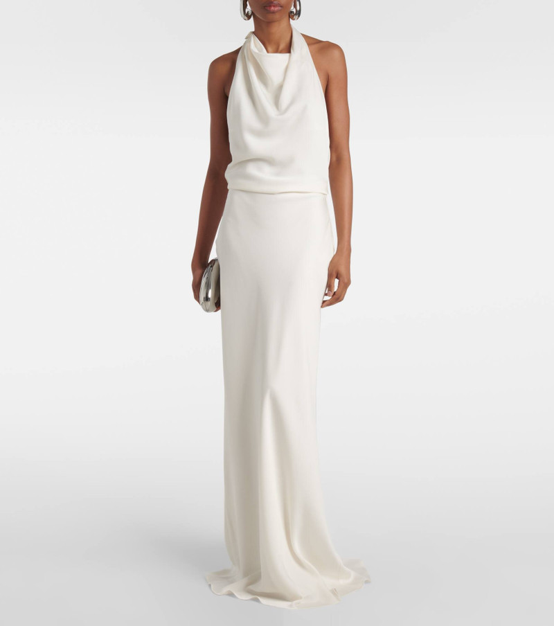 SIMKHAI Reannon draped satin gown outlook