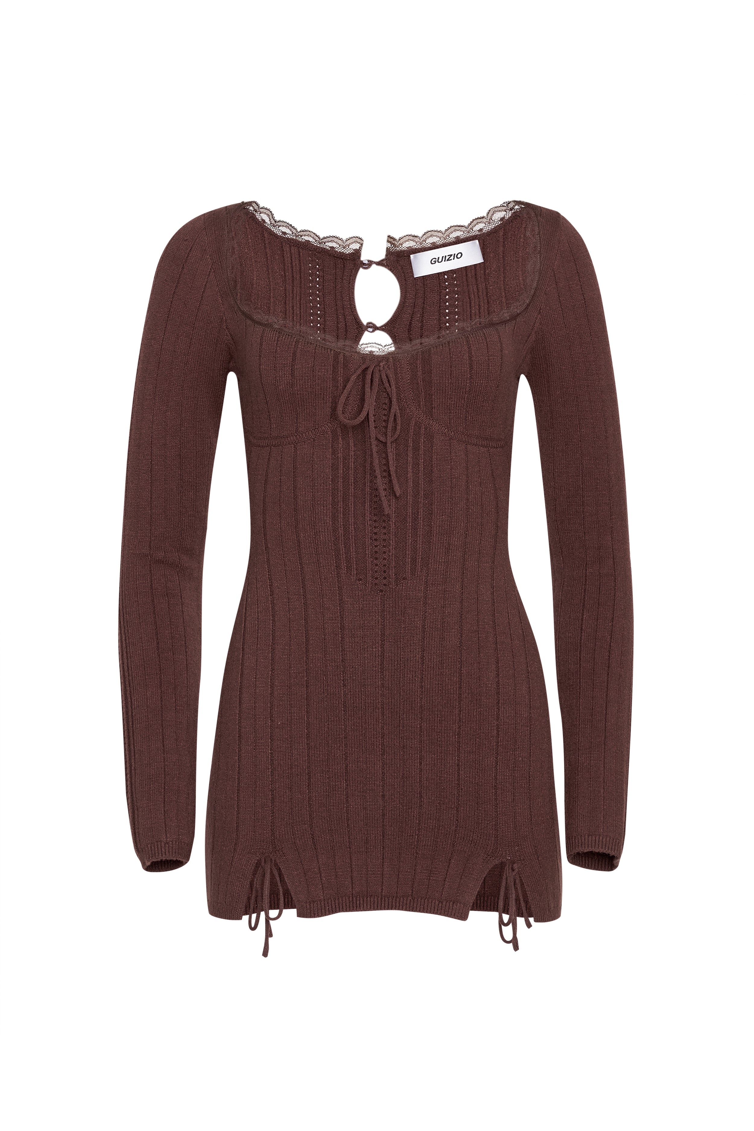 DAINTY LONG SLEEVE KNIT DRESS - 1