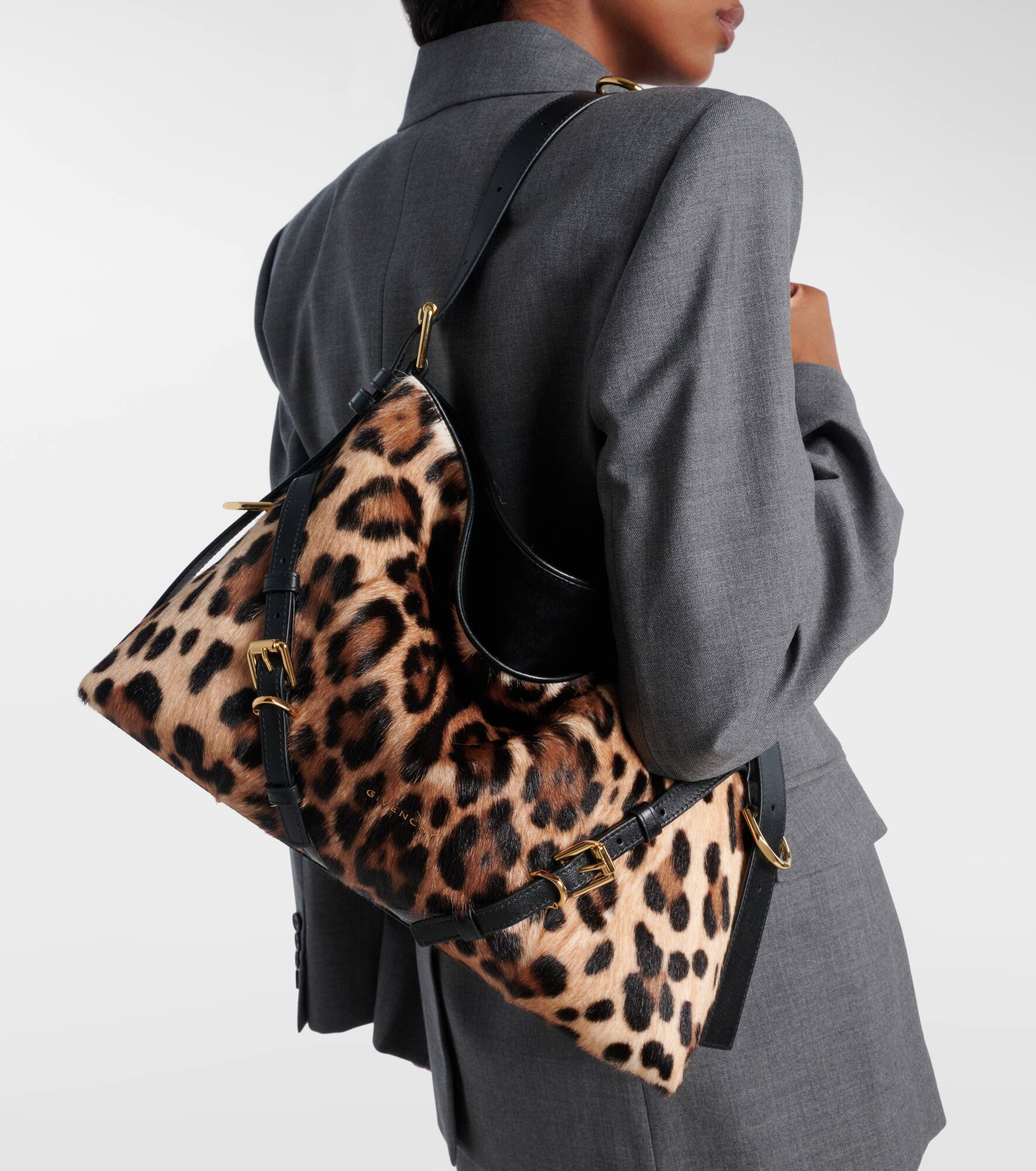 Voyou Medium leopard-print shoulder bag - 2
