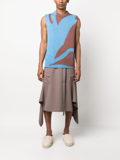 Jil Sander abstract-print cotton vest outlook