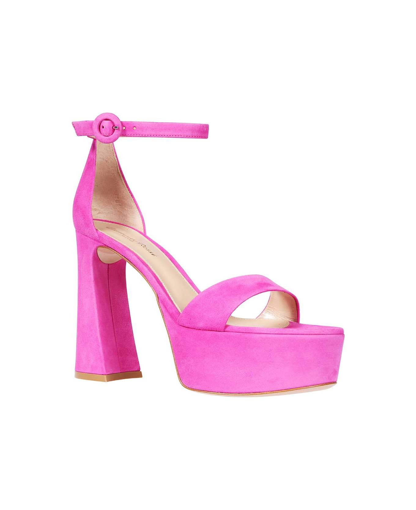 Suede Ankle Strap Sandals - 2