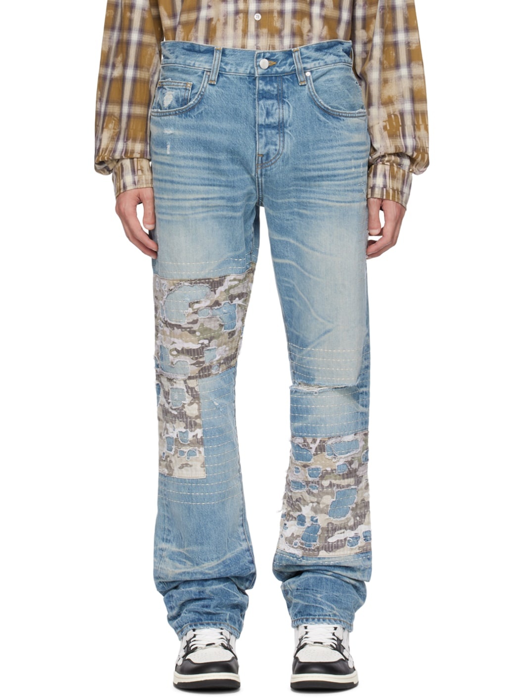 Indigo Camo Boro Jeans - 1