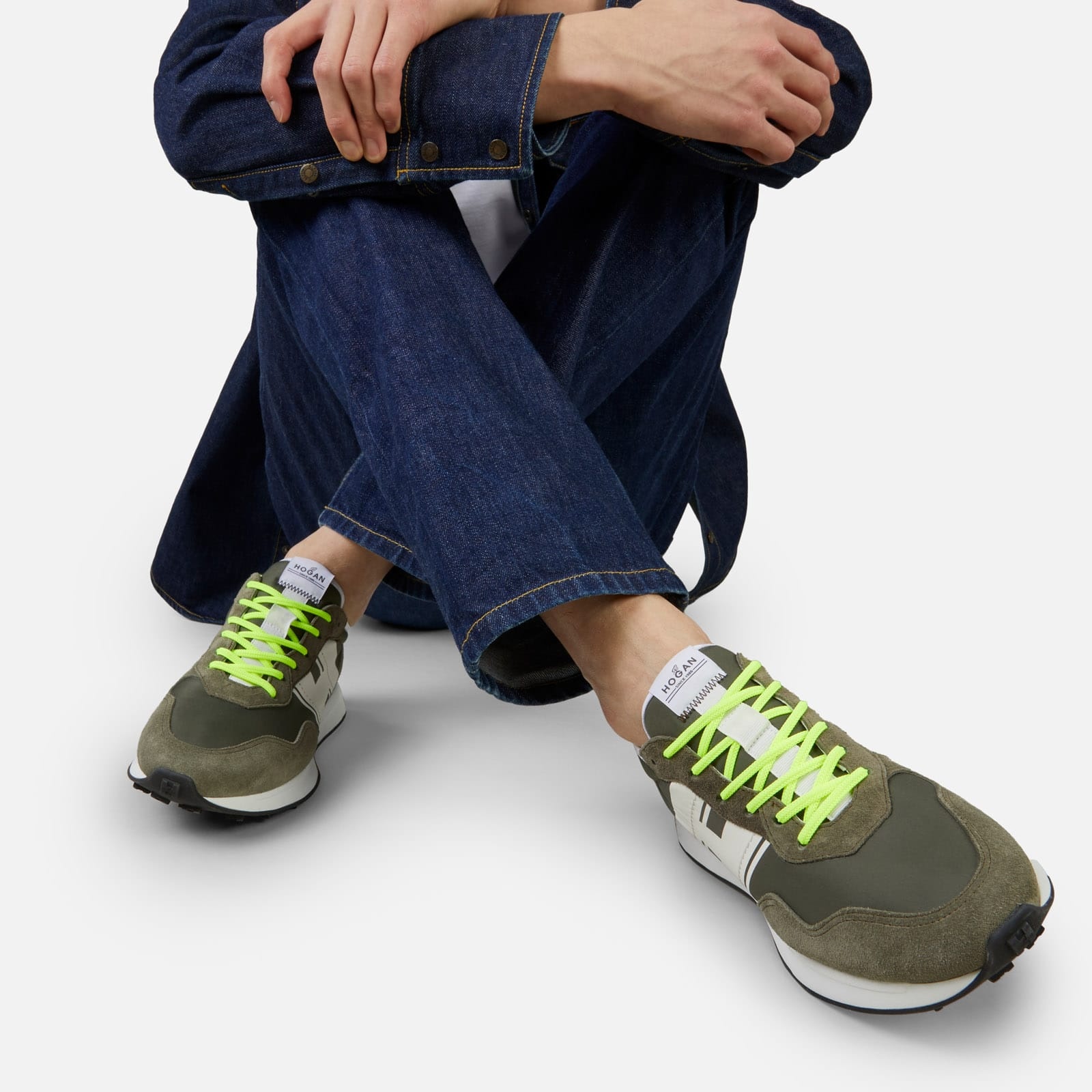 Sneakers Hogan H601 Green White - 7