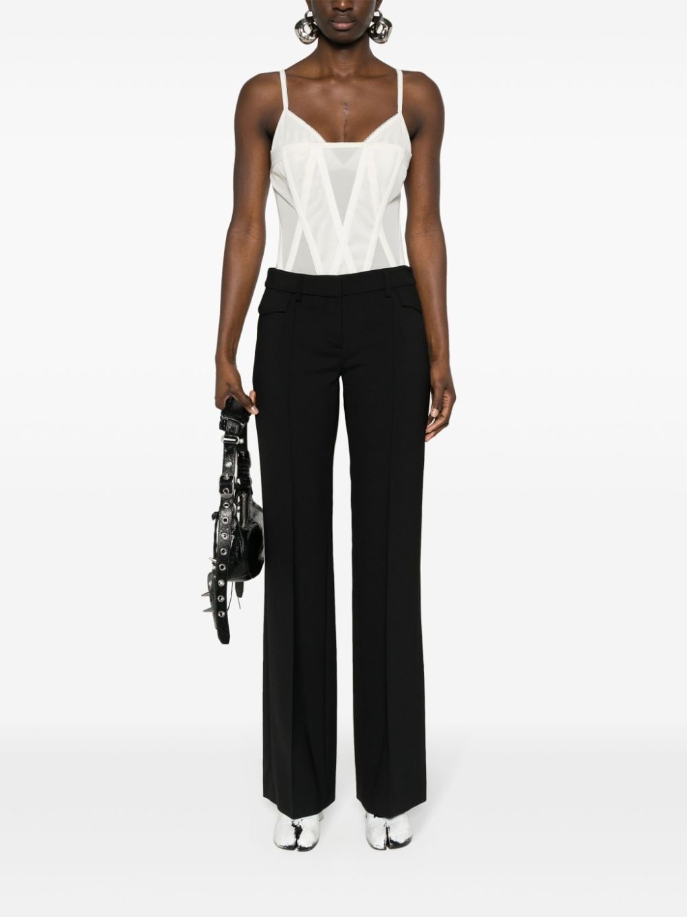 low-waist wide-leg trousers - 2