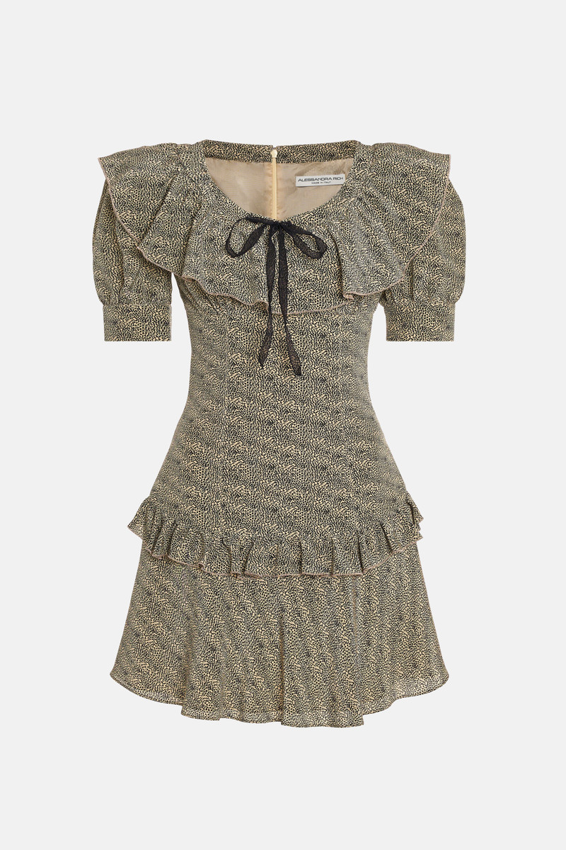 SMALL LEOPARD PRINT MINI DRESS - 1