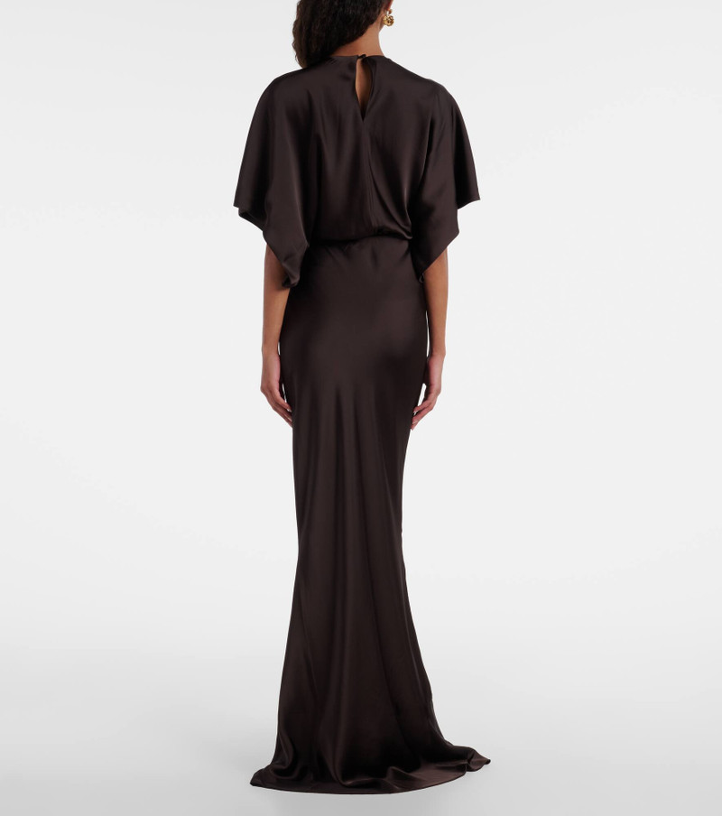Obie draped satin gown 3