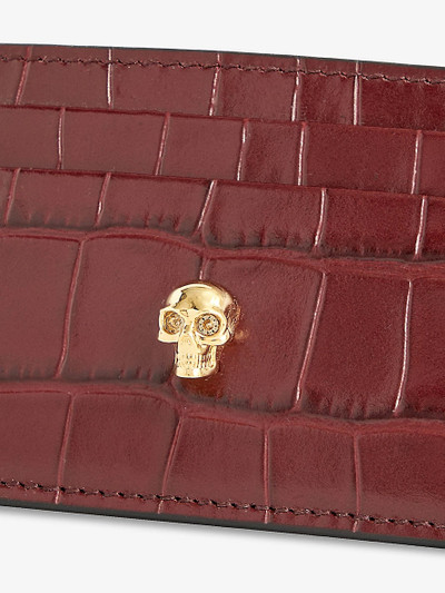 Alexander McQueen Classic skull leather card holder outlook