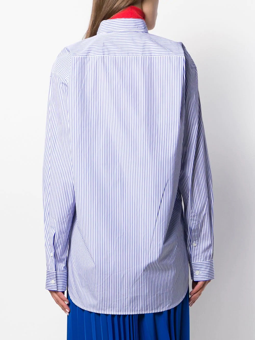 logo detail striped shirt - 4