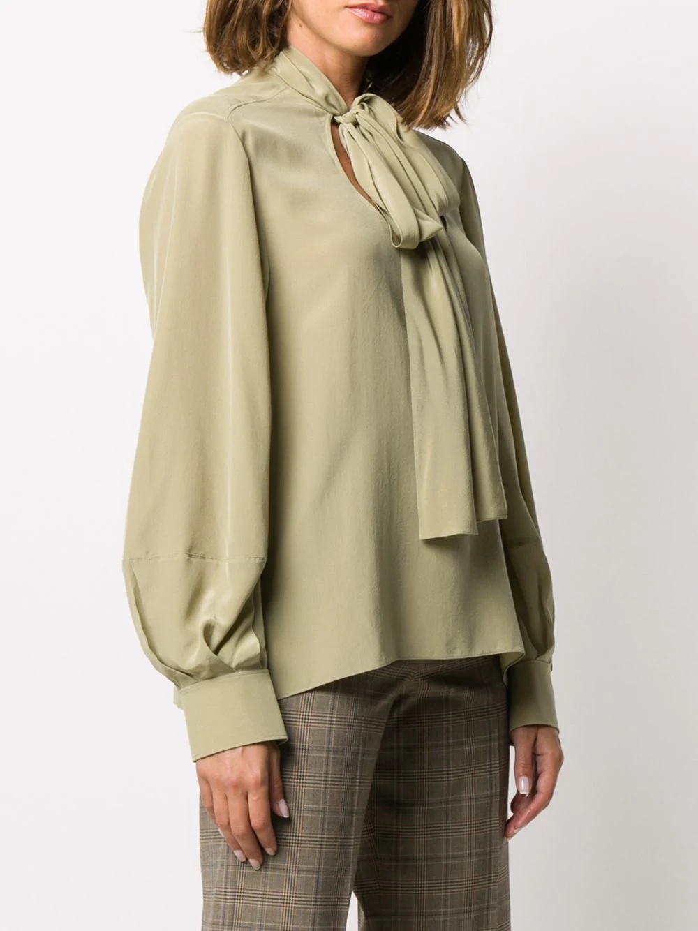 front tie fastening blouse - 3