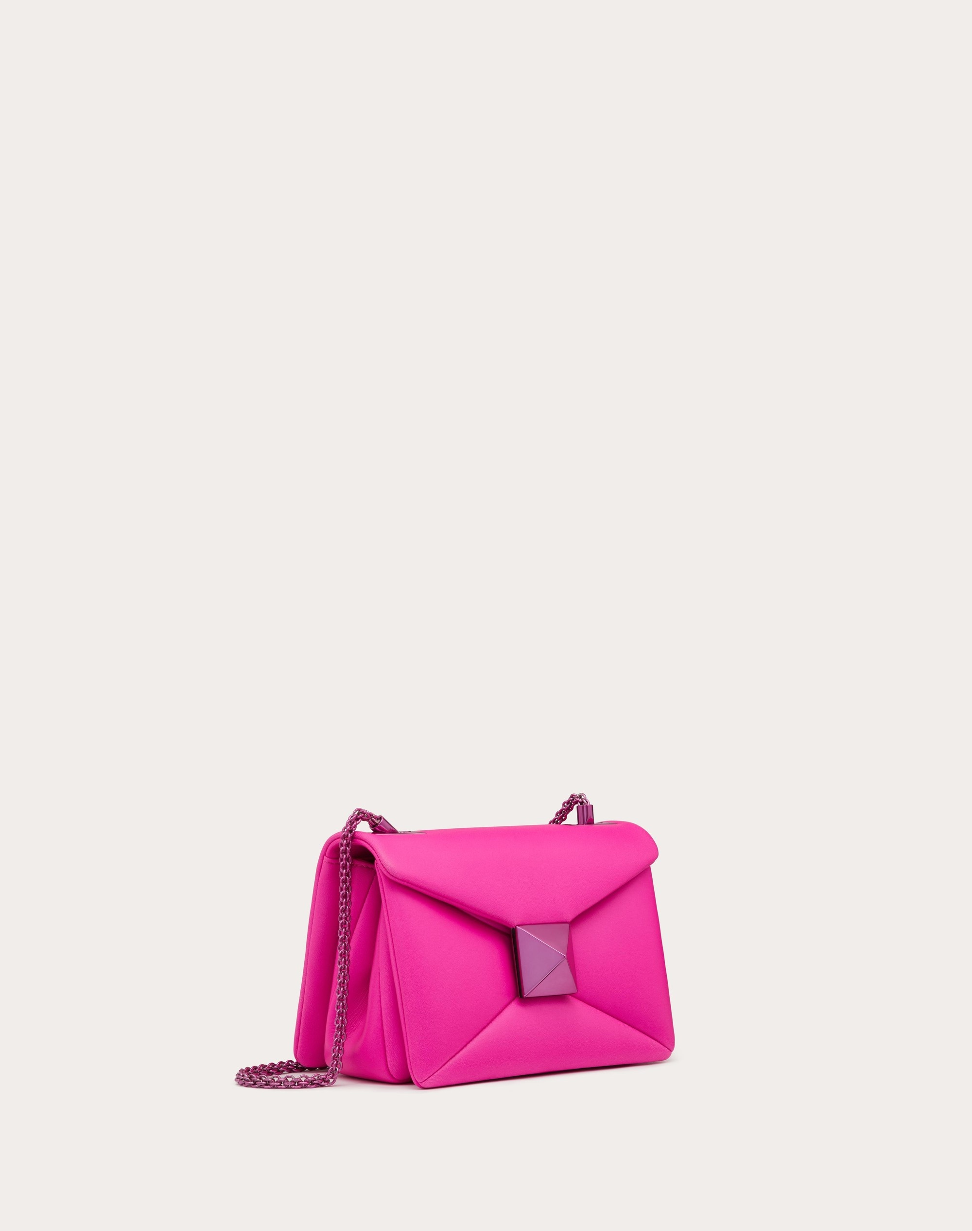 SMALL ONE STUD BAG IN NAPPA LEATHER WITH CHAIN - 2
