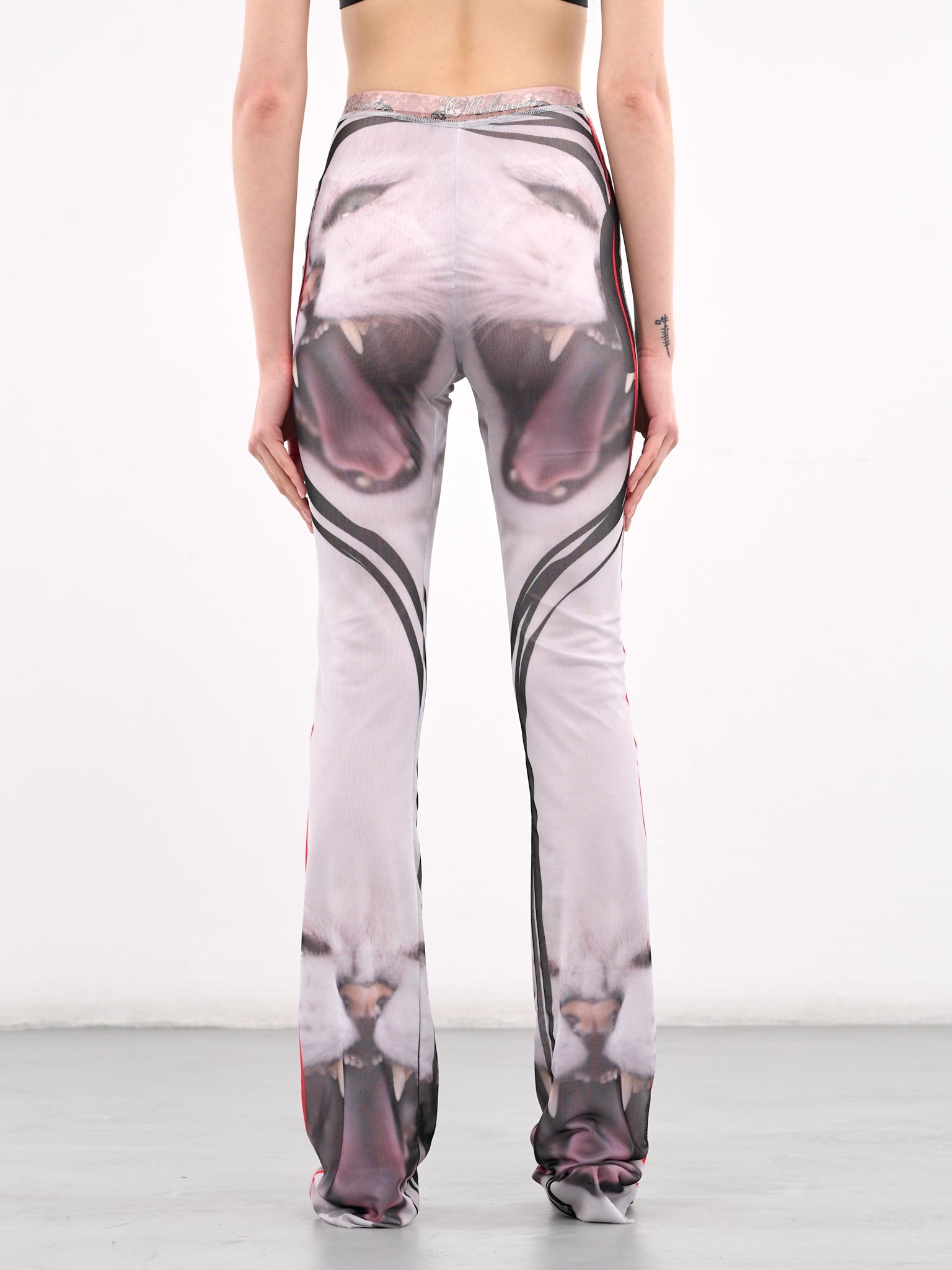 Printed Mesh Pants - 3