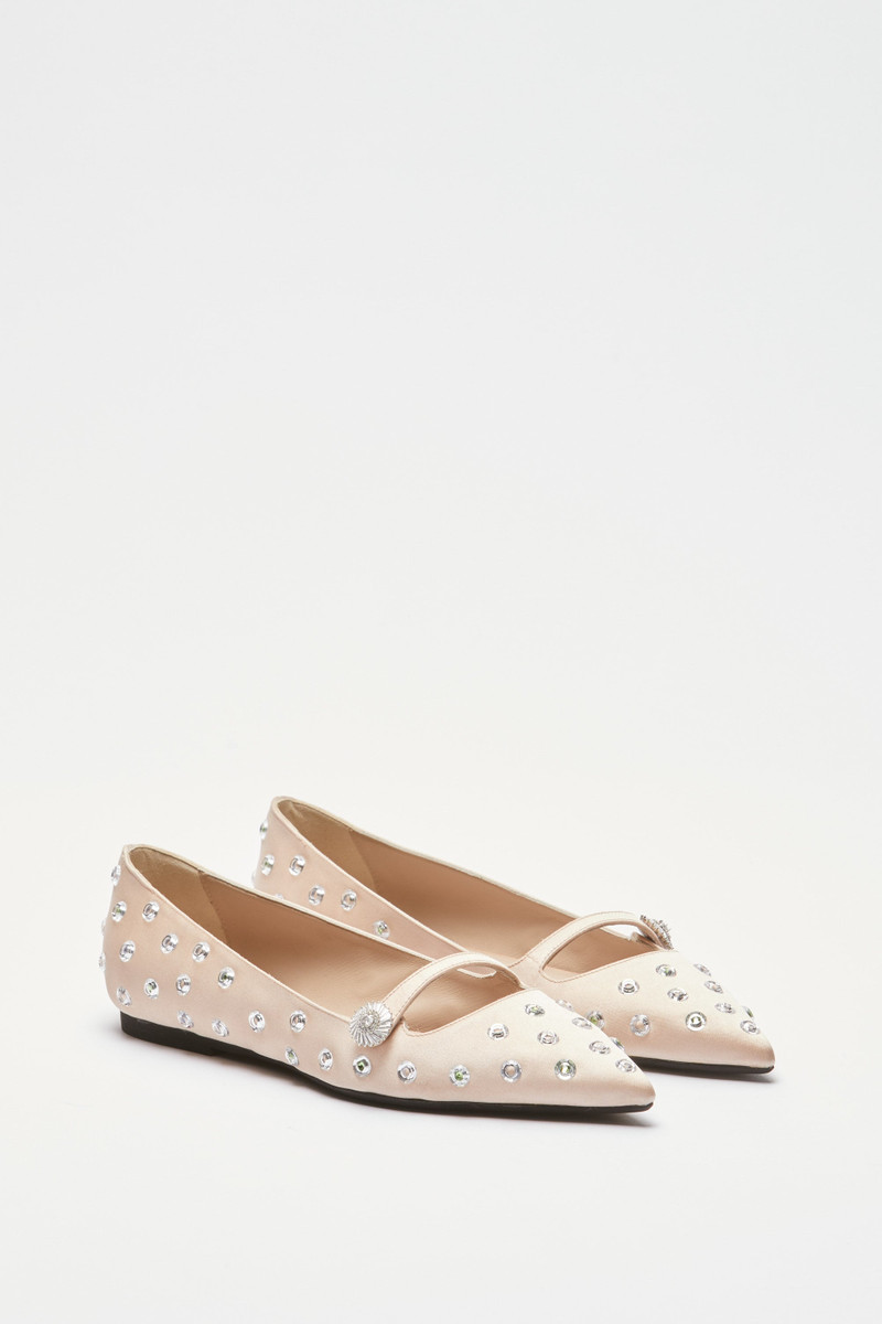 SATIN BALLERINAS WITH STUDS 1