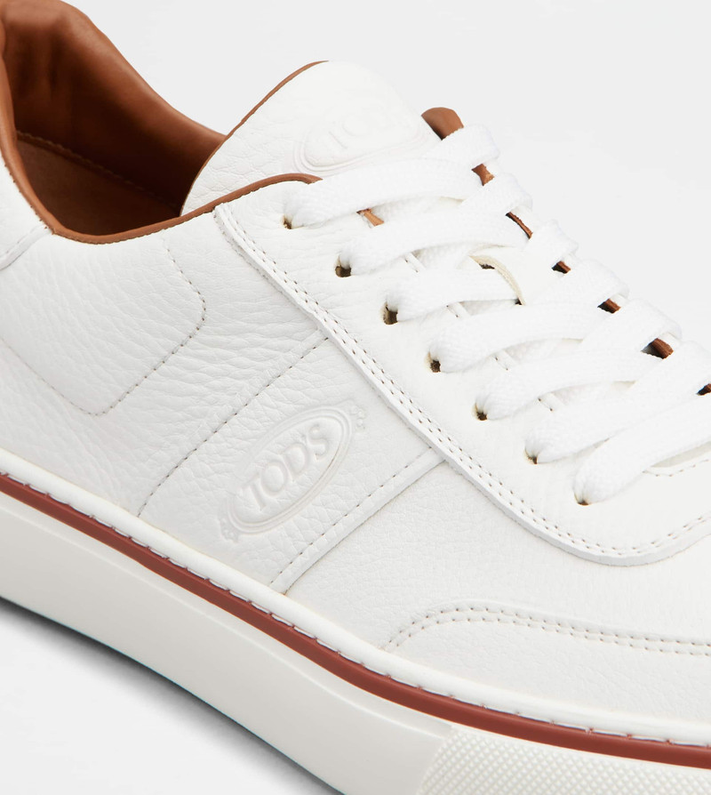 SNEAKERS IN LEATHER - WHITE 5