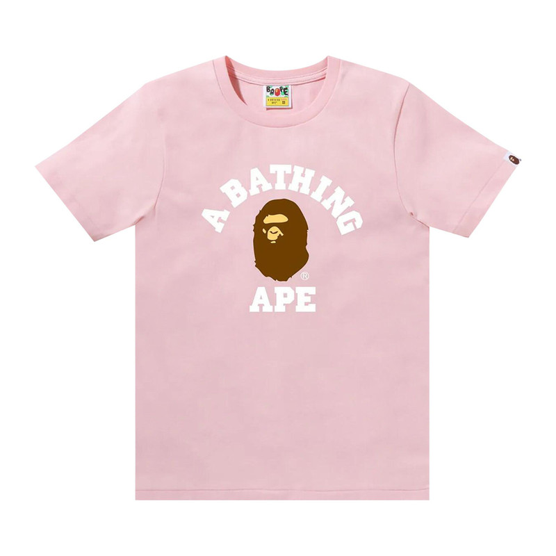 BAPE College Tee 'Pink' 1