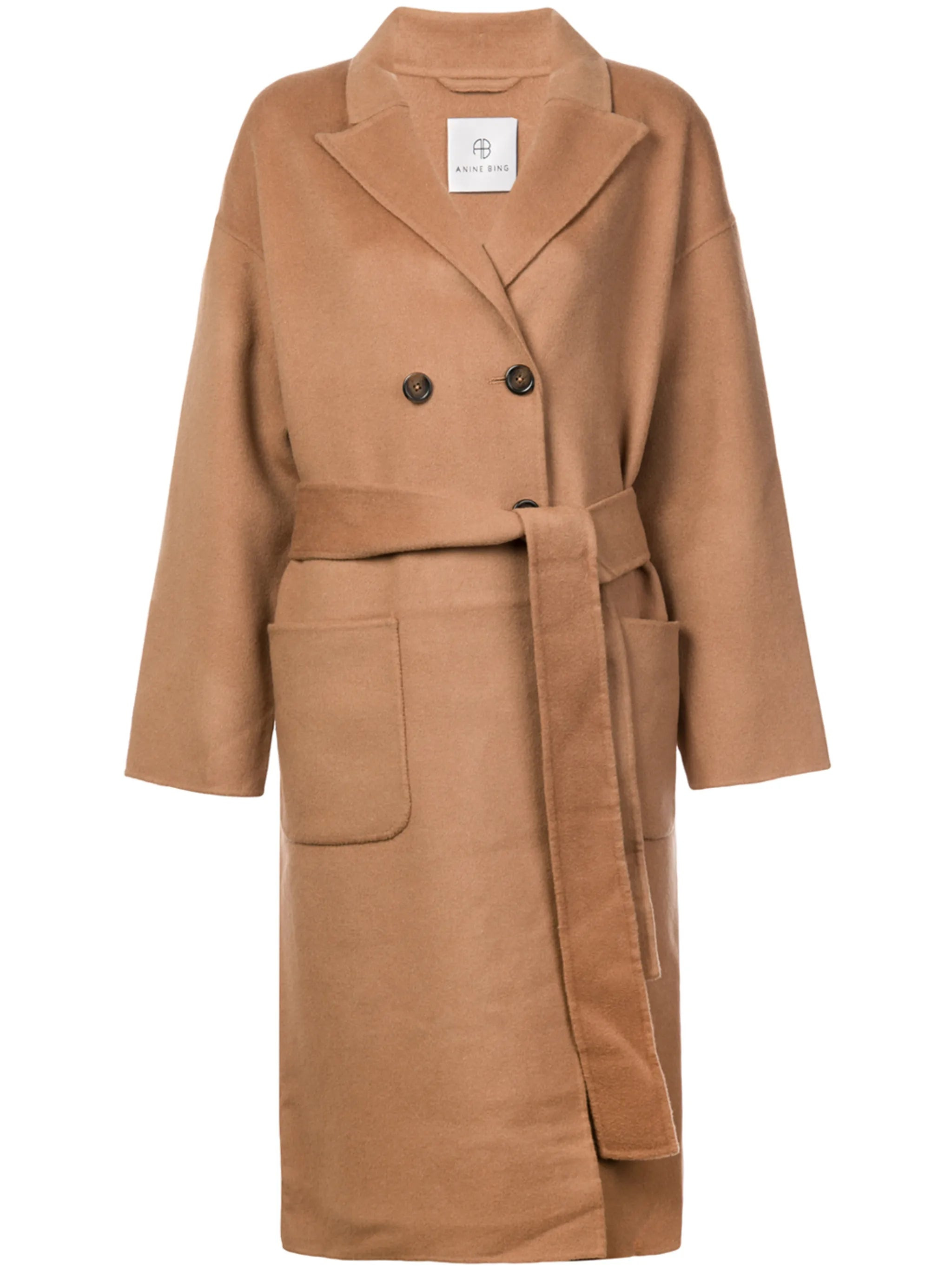 Anine Bing Dylan Belted Double-breasted Coat - 1