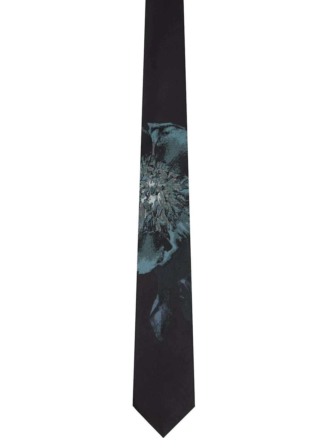 Black Floral Tie - 1