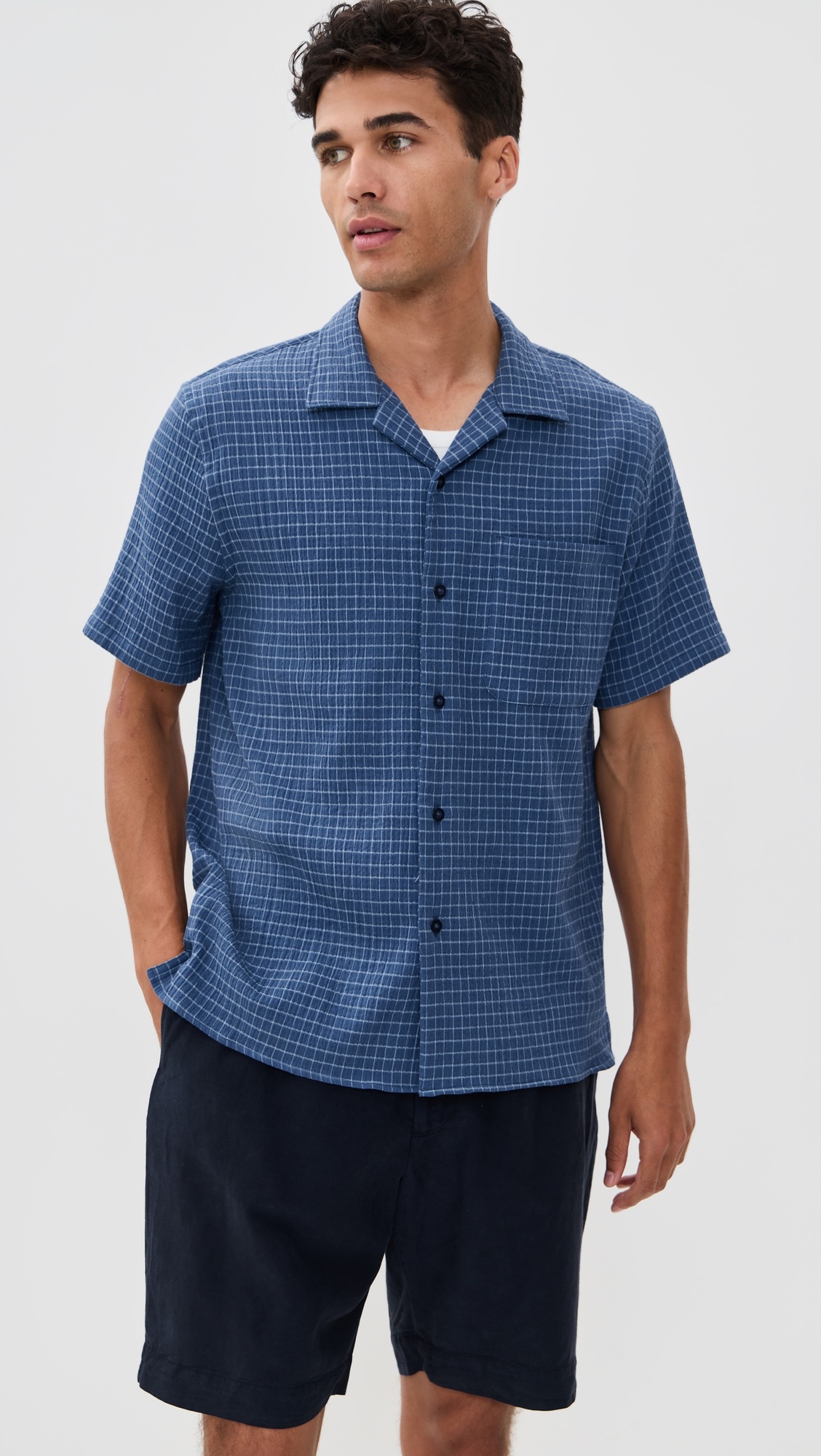 Provence Plaid Collar Shirt - 1