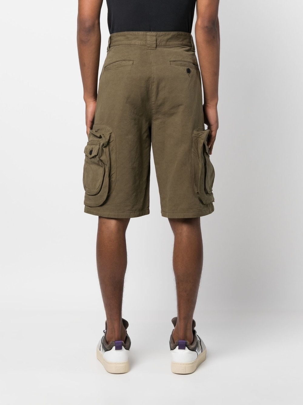 logo-patch cargo shorts - 4